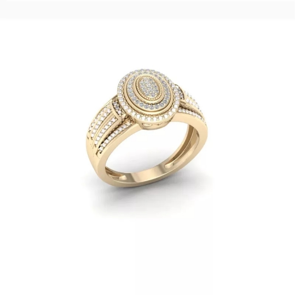 ☆Round Full Rhinestones Rings For Women Engagement - Picture 2 of 6